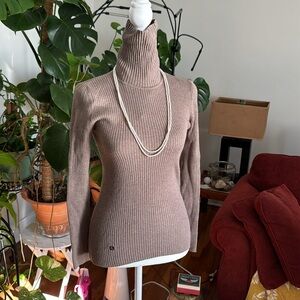 Ralph Lauren Pewter Ribbed Turtleneck XS NWOT
